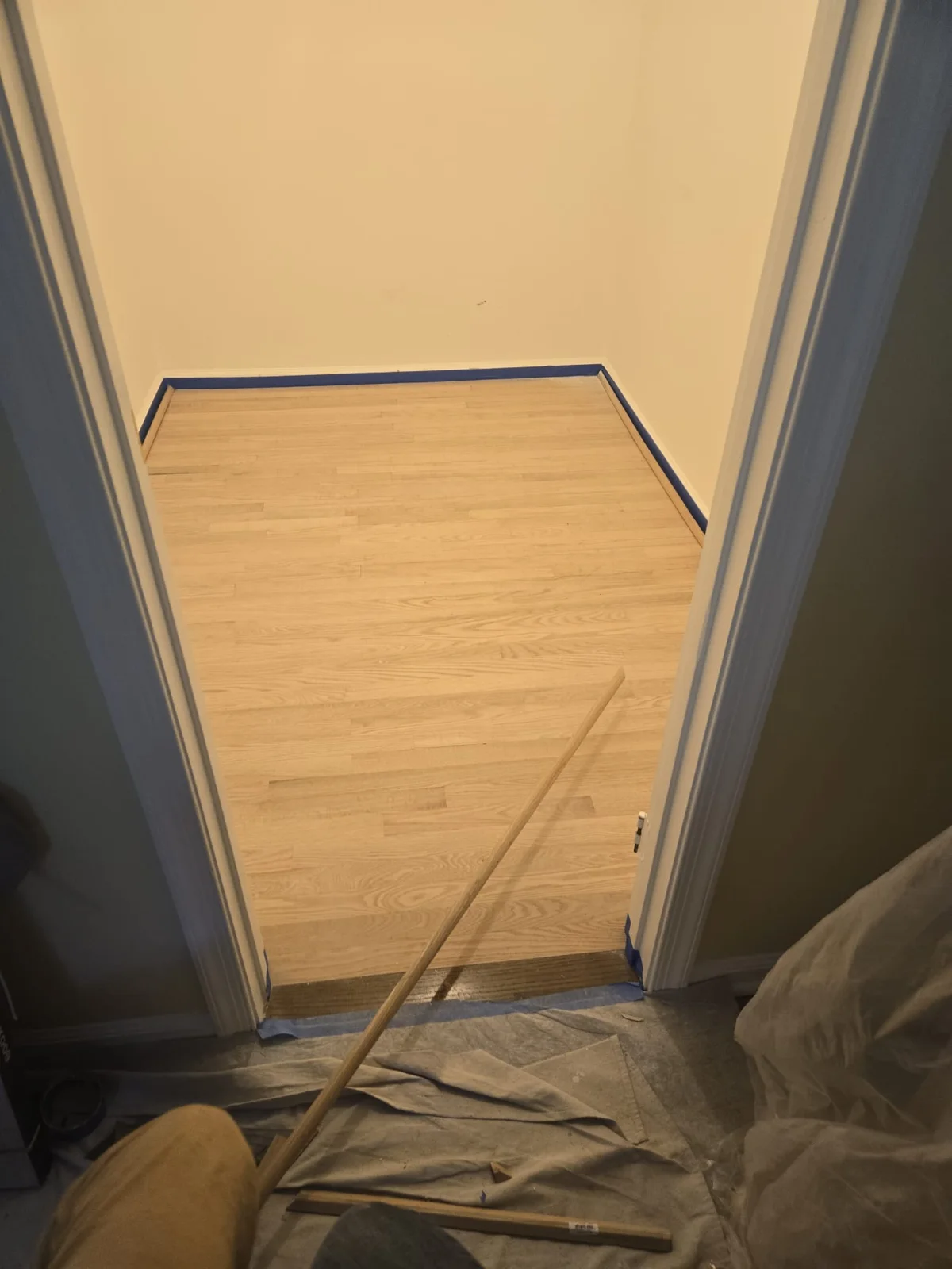 Closet renovation and hardwood floor project by Master Handyman